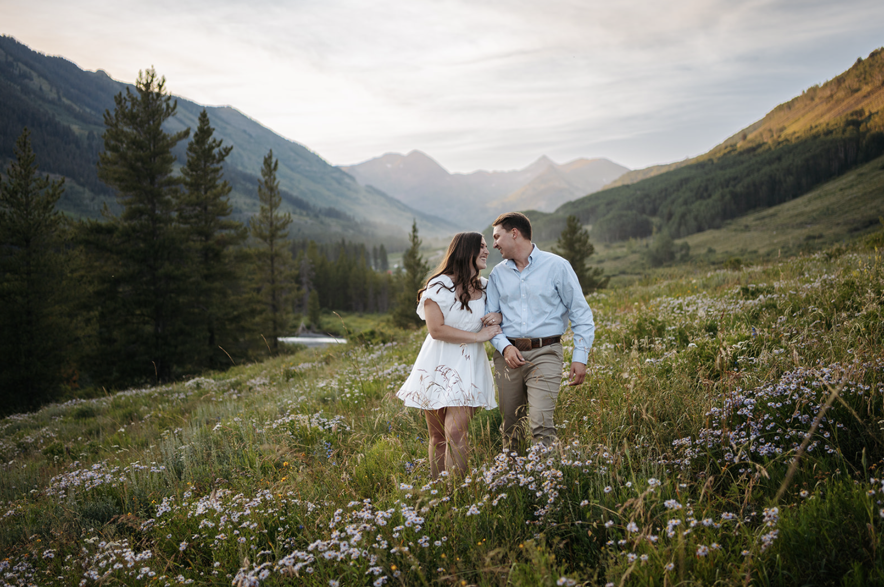 crested butte wildflower engagement